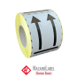 Preview: Versandaufkleber Doppelpfeile, 74x105 mm, Papieretikett